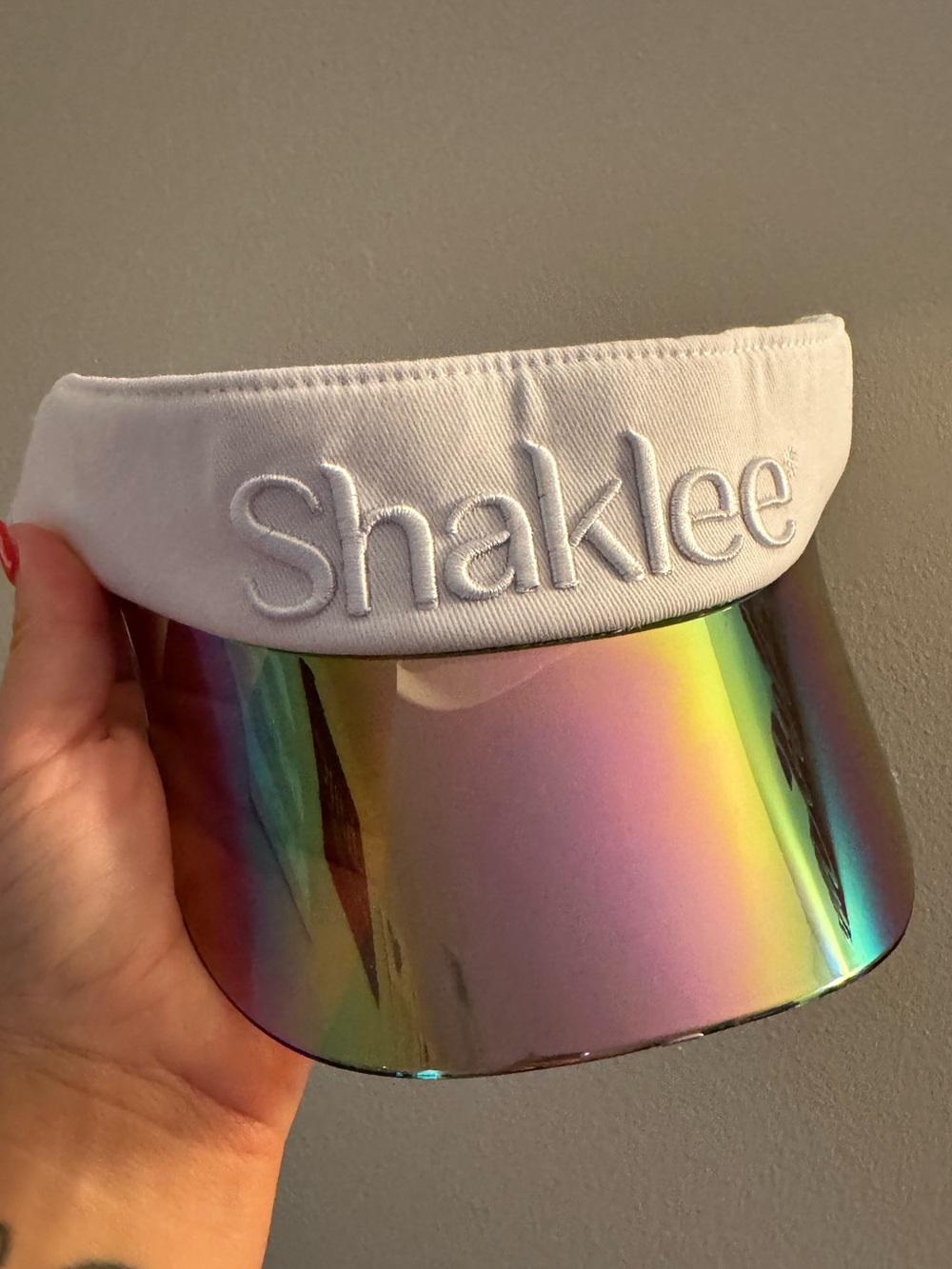 Shaklee  Iridescent Visor with White Band